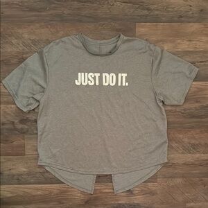 Nike Gray T-Shirt with White Slogan